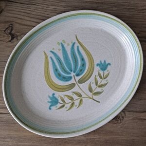 Franciscan Earthenware Tulip Time Oval Serving Platter 11” MCM